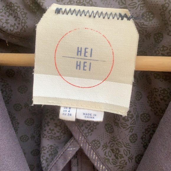 Anthropologie Hei Hei Delaine Blazer in Charcoal/Slate Grey - Picture 8 of 12